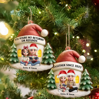 Couple Annoying Each Other Since - Personalized Custom Shaped Wooden Ornament