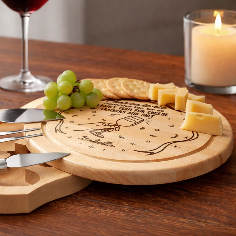 Couple Family Name Charcuterie A Fancy Term - Personalized Cheese Board Set