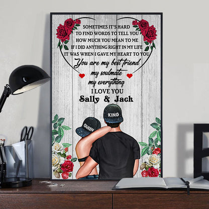 Couple King Queen How Much You Mean To Me Personalized Custom Poster