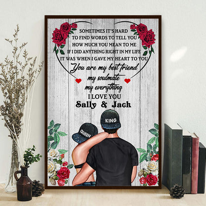 Couple King Queen How Much You Mean To Me Personalized Custom Poster