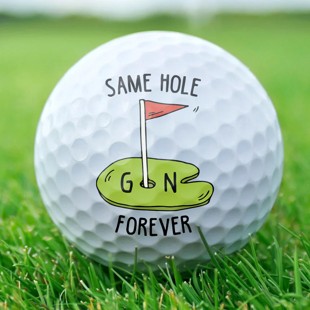 Gift For Couples, Gift For Husband, Gift For Boyfriend, Golf, Happy - Couple Same Hole Forever - Personalized Golf Ball