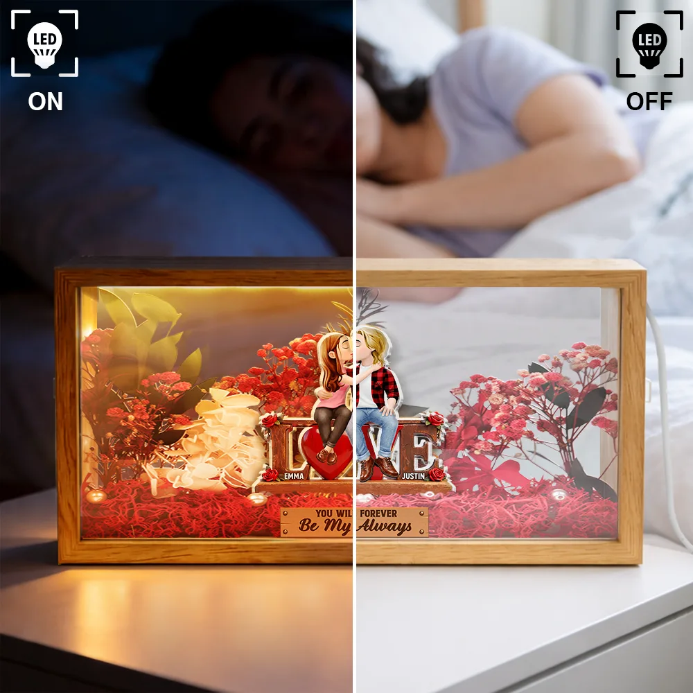 Couple You & Me We Got This - Personalized Flower Light Box