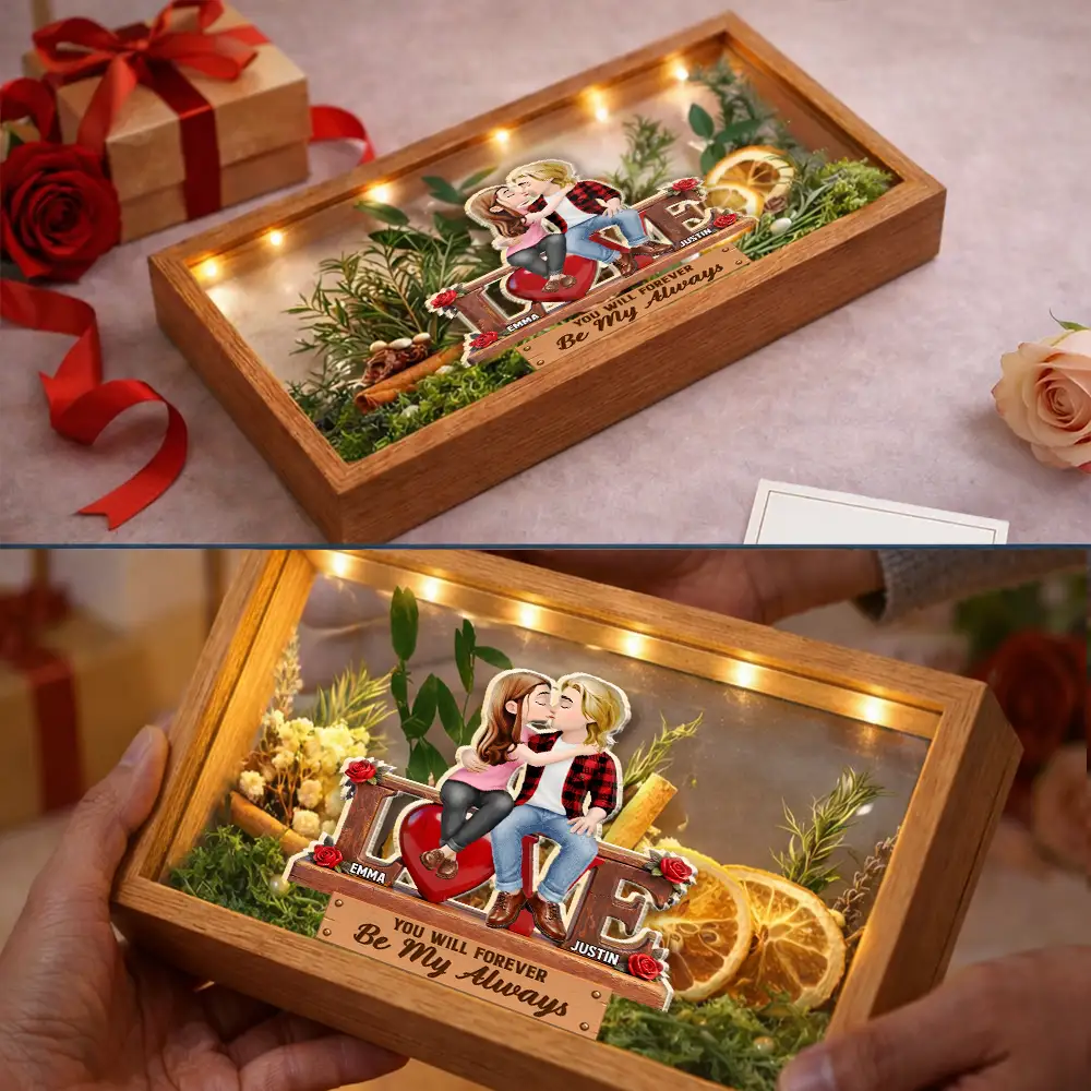 Couple You & Me We Got This - Personalized Flower Light Box