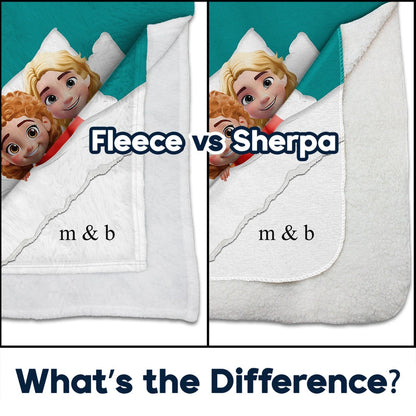 Couple & Pet Blanket, Minimal Monogram - Personalized Fleece Blanket