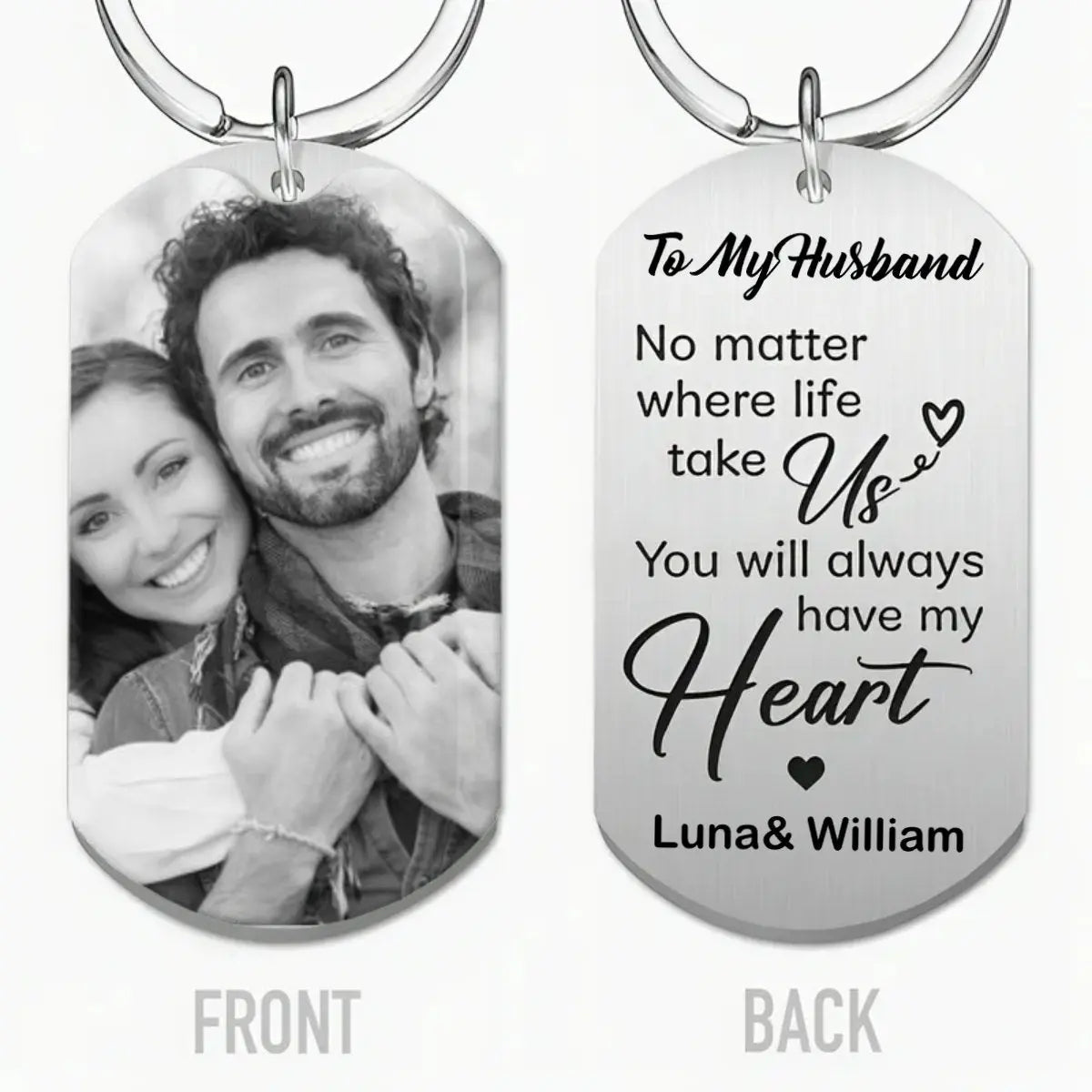 Couples  - No Matter Where Life Take Us  - Personalized Keychain Keychain The Next Custom Gift