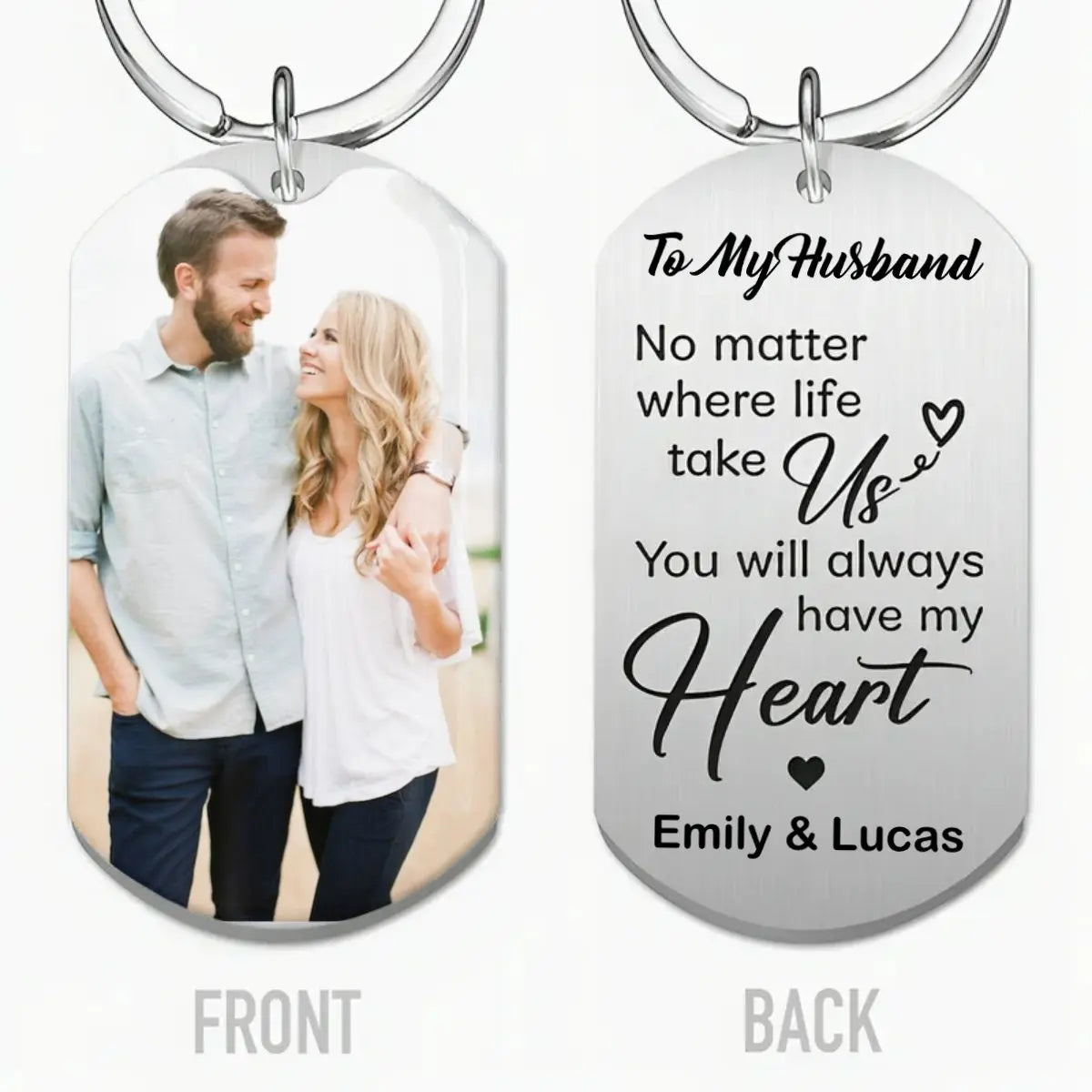 Couples  - No Matter Where Life Take Us  - Personalized Keychain Keychain The Next Custom Gift