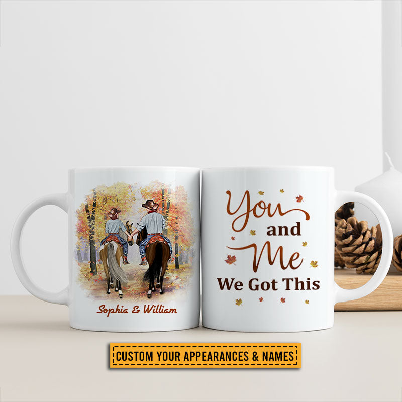 Cowboy Couple We Got This Custom Mug, Personalized Horse Couple Mug, Couple Gift