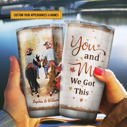 Cowboy Couple We Got This Custom Tumbler, Personalized Horse Couple Tumbler, Couple Gift