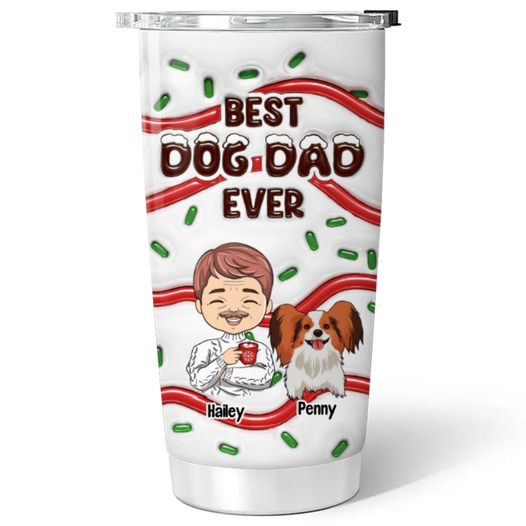 Best Dog Dad Mom Cake - Personalized Custom 3D Inflated Effect Tumbler