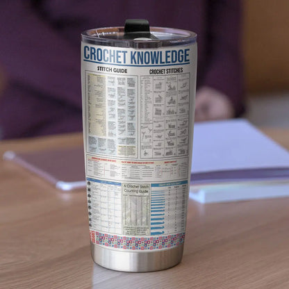 Crochet Knowledge, Crochet Girls Don't Unravel - Personalized Tumbler Cup, Crochet Tumbler Cup - Funny Gift For Crochet Lovers Tumbler The Next Custom Gift