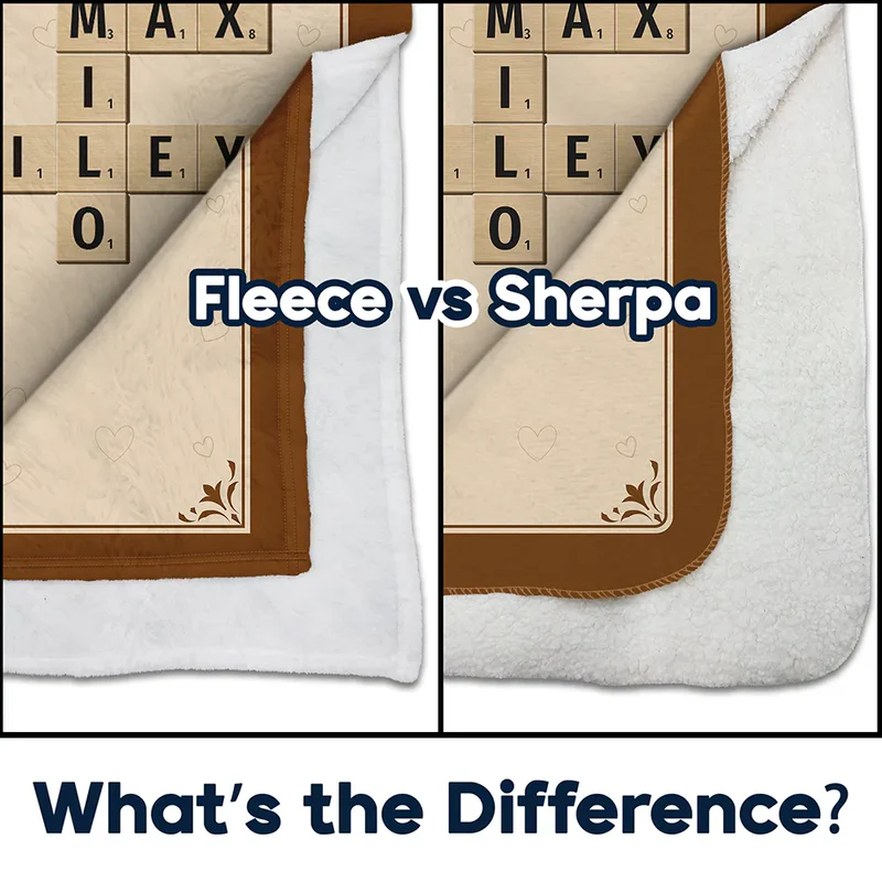 Crossword Grandkids Make Life Grand - Personalized Fleece Blanket