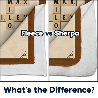 Crossword Grandkids Make Life Grand - Personalized Fleece Blanket