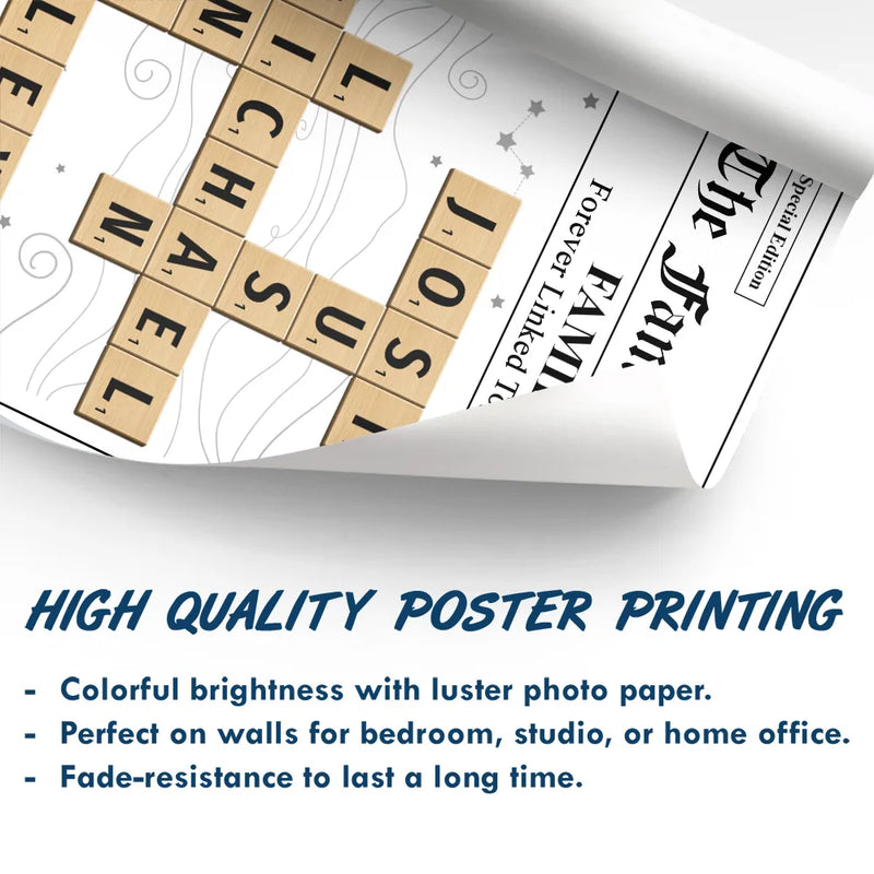 Crossword The Family Times - Personalized Poster