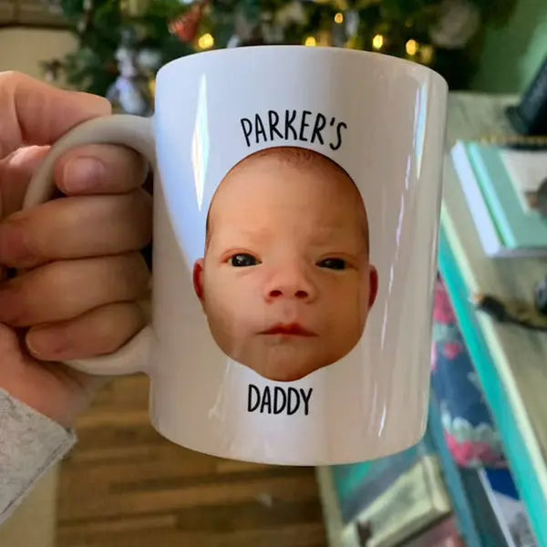 Custom Baby Face Mug, Gift For Dad, Family Coffee Mug Mug The Next Custom Gift