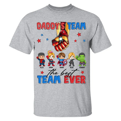 Custom Name Kids Superhero Daddy Team Shirt - Birthday & Father's Day Gift For Dad Shirts & Tops The Next Custom Gift