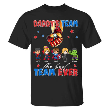 Custom Name Kids Superhero Daddy Team Shirt - Birthday & Father's Day Gift For Dad Shirts & Tops The Next Custom Gift