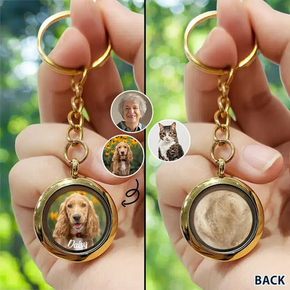 Custom Photo A Piece Of My Heart Rainbow Bridge Pet Memorial - Personalized Keepsake Keychain