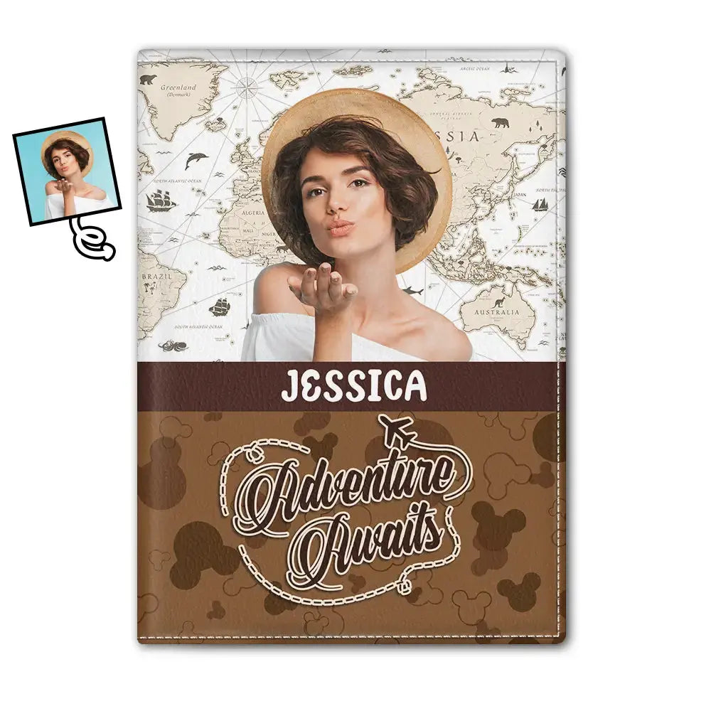 Custom Photo Adventure Awaits - Personalized Passport Cover, Passport Holder Acrylic Plaque The Next Custom Gift