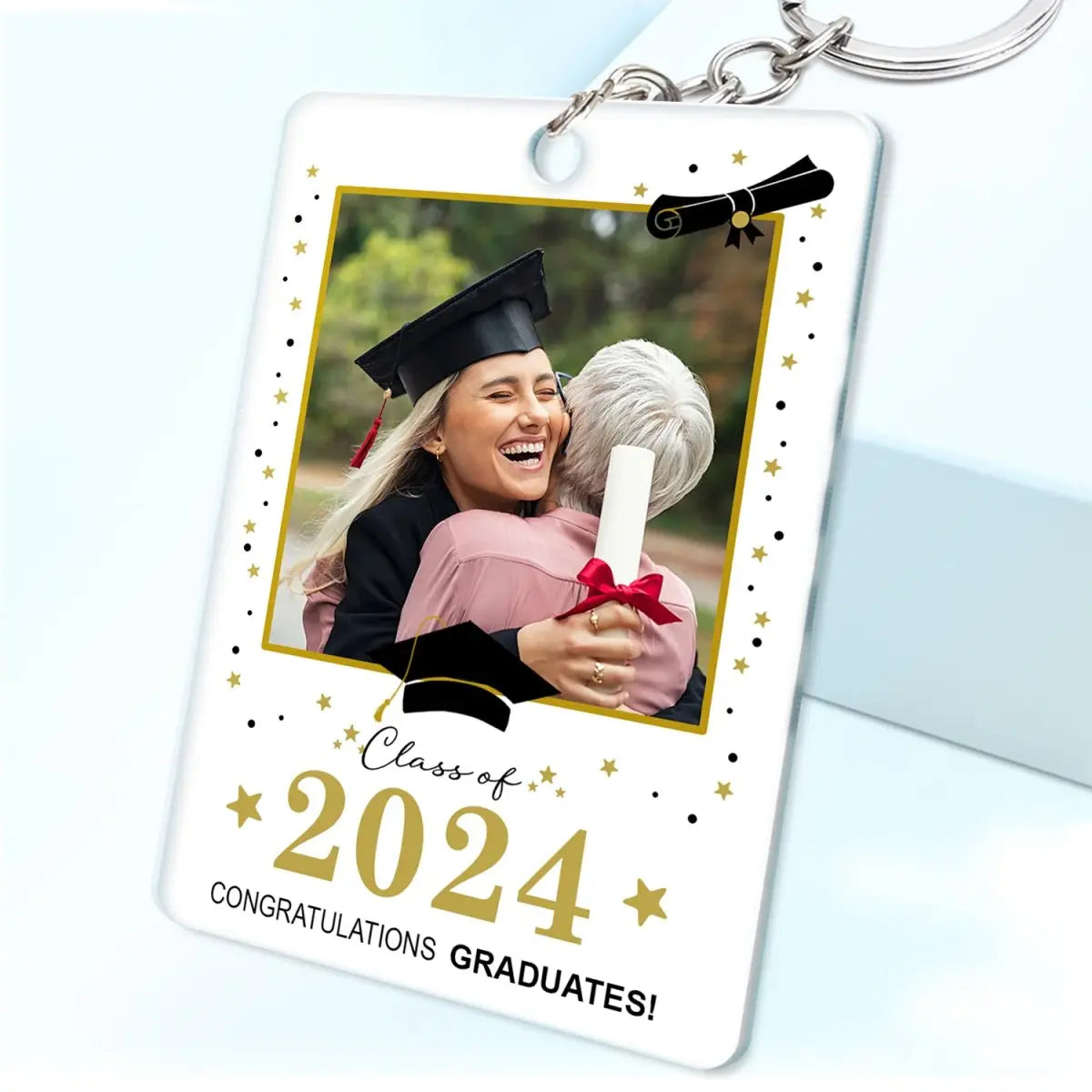 Custom Photo Behind You All Your Memories - Graduation Gift - Personalized Acrylic Keychain Keychain The Next Custom Gift