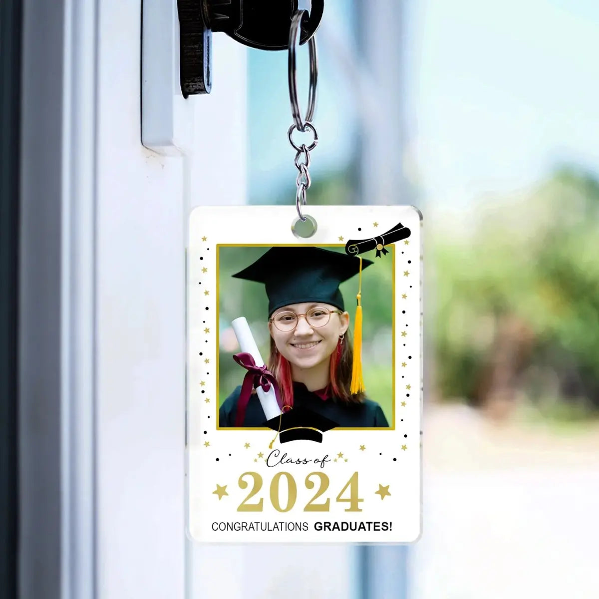 Custom Photo Behind You All Your Memories - Graduation Gift - Personalized Acrylic Keychain Keychain The Next Custom Gift