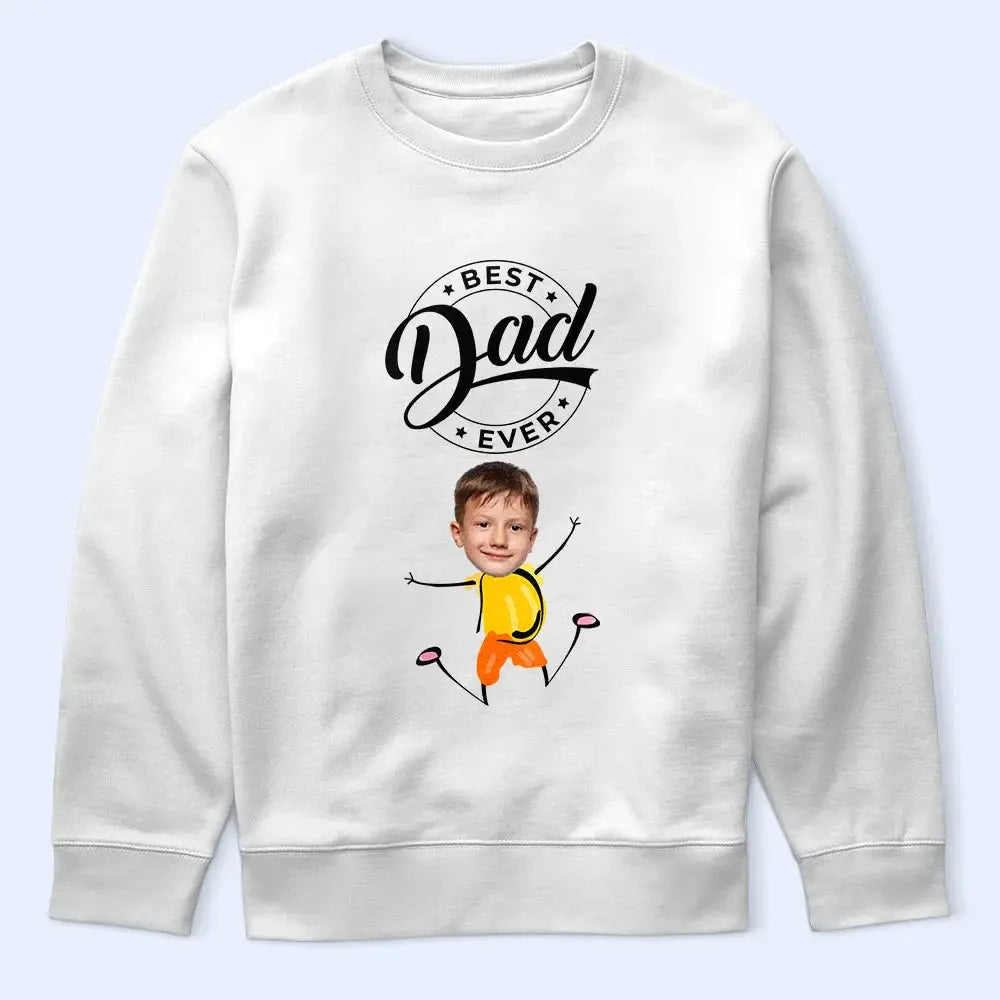 Custom Photo Best Daddy Ever Dancing Kids - Personalized T Shirt Shirts & Tops The Next Custom Gift