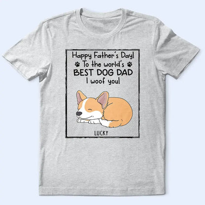 Custom Photo Best Dog Dad I Woof You - Personalized T Shirt Shirts & Tops The Next Custom Gift