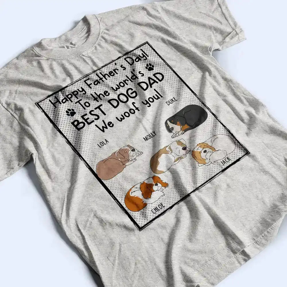 Custom Photo Best Dog Dad I Woof You - Personalized T Shirt Shirts & Tops The Next Custom Gift