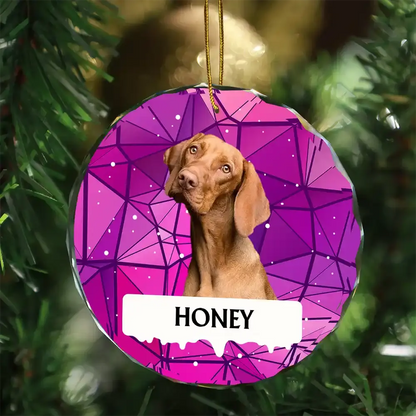 Custom Photo Best Friend For Life Christmas Memorial Dog Cat - Personalized Circle Acrylic Ornament Ornament The Next Custom Gift