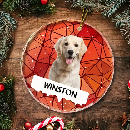 Custom Photo Best Friend For Life Christmas Memorial Dog Cat - Personalized Circle Acrylic Ornament Ornament The Next Custom Gift