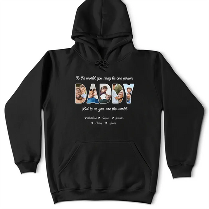 Custom Photo Dear Dad You're The World To Us - Personalized T Shirt Shirts & Tops The Next Custom Gift