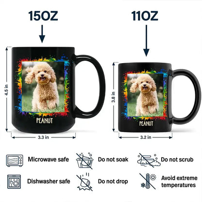 Custom Photo Dog Cat Dad Mom - Personalized Black Mug Mug The Next Custom Gift