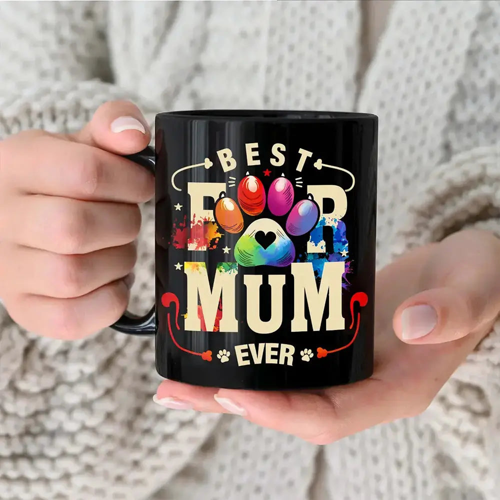 Custom Photo Dog Cat Dad Mom - Personalized Black Mug Mug The Next Custom Gift