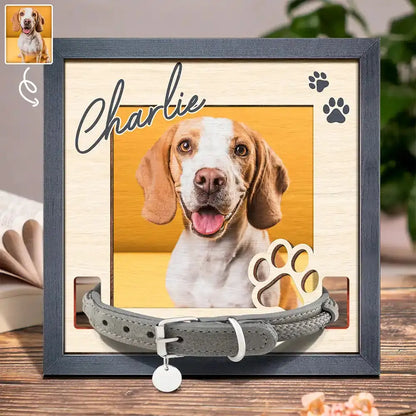 Custom Photo Dog Cat Pet Name - Personalized Pet Loss Sign, Collar Frame Acrylic Plaque The Next Custom Gift