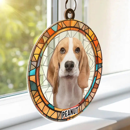 Custom Photo Dog Cat Portrait - Personalized Window Hanging Suncatcher Ornament Hanging Suncatcher Ornament The Next Custom Gift