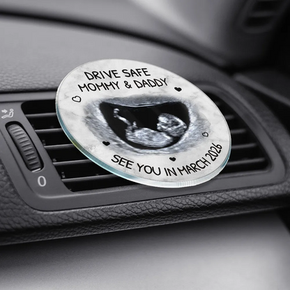Custom Photo Expecting Parents See You In - Personalized Acrylic Car Vent Clip