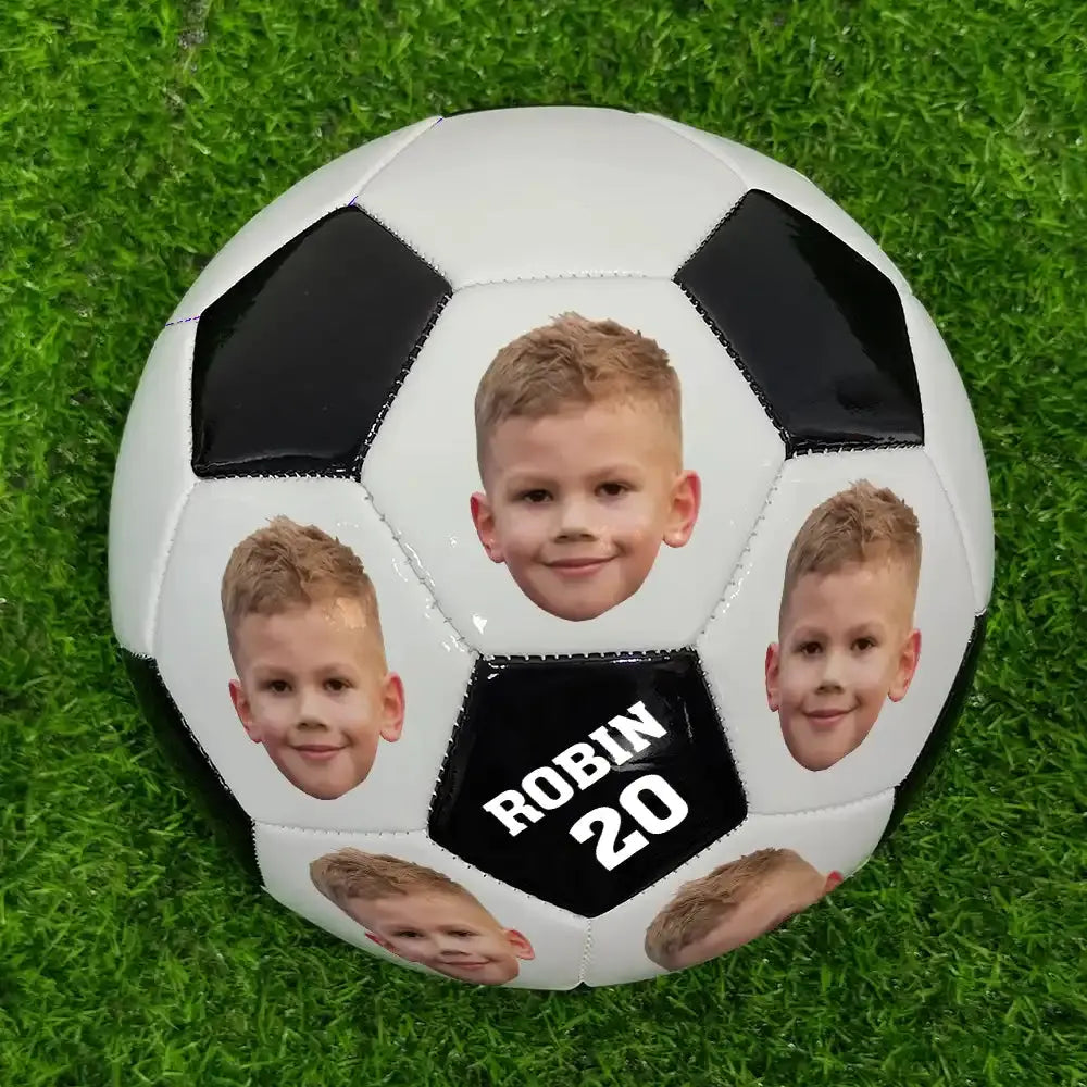 Custom Photo Face Cut Soccer Players Football Players - Personalized Soccer Ball Soccer Ball The Next Custom Gift