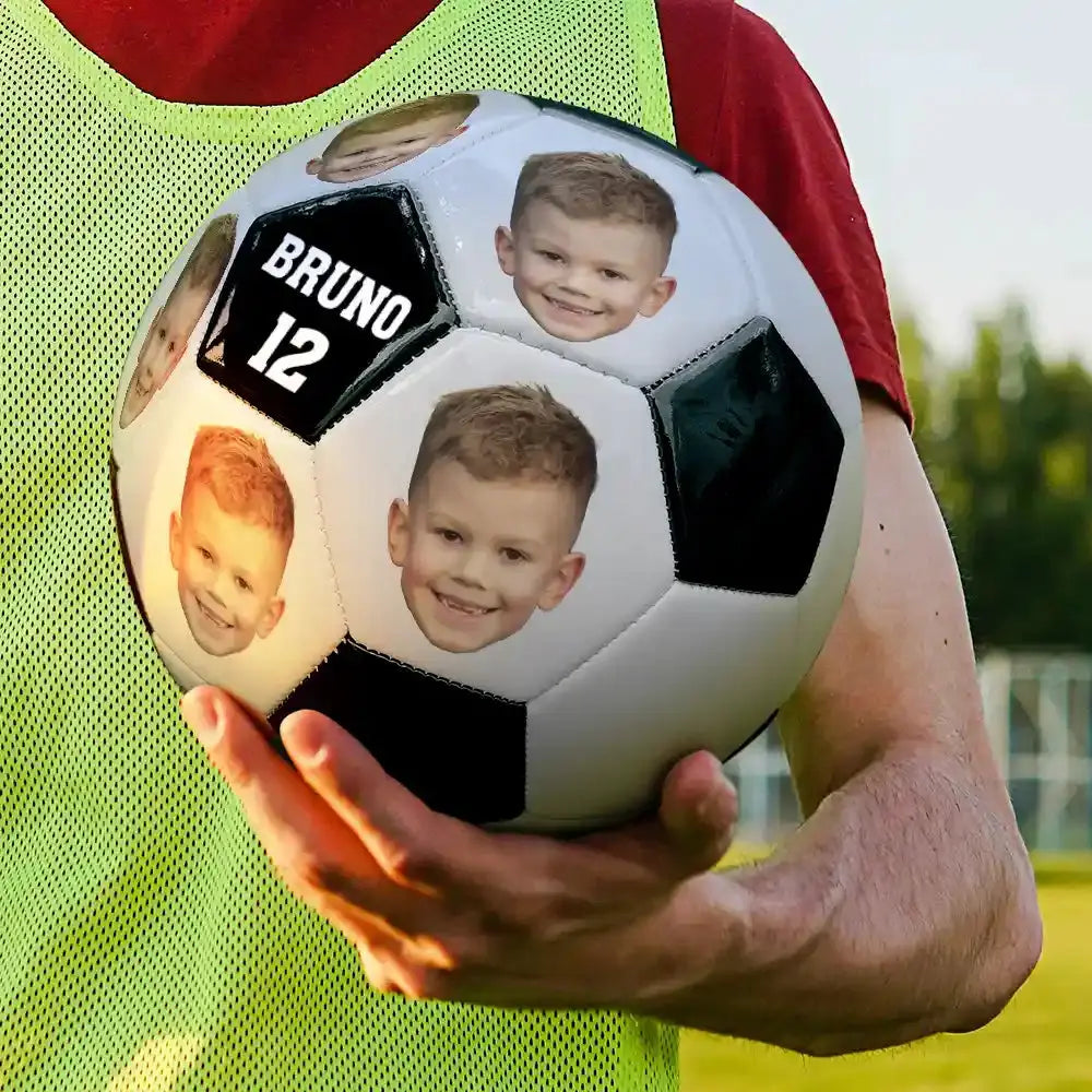 Custom Photo Face Cut Soccer Players Football Players - Personalized Soccer Ball Soccer Ball The Next Custom Gift