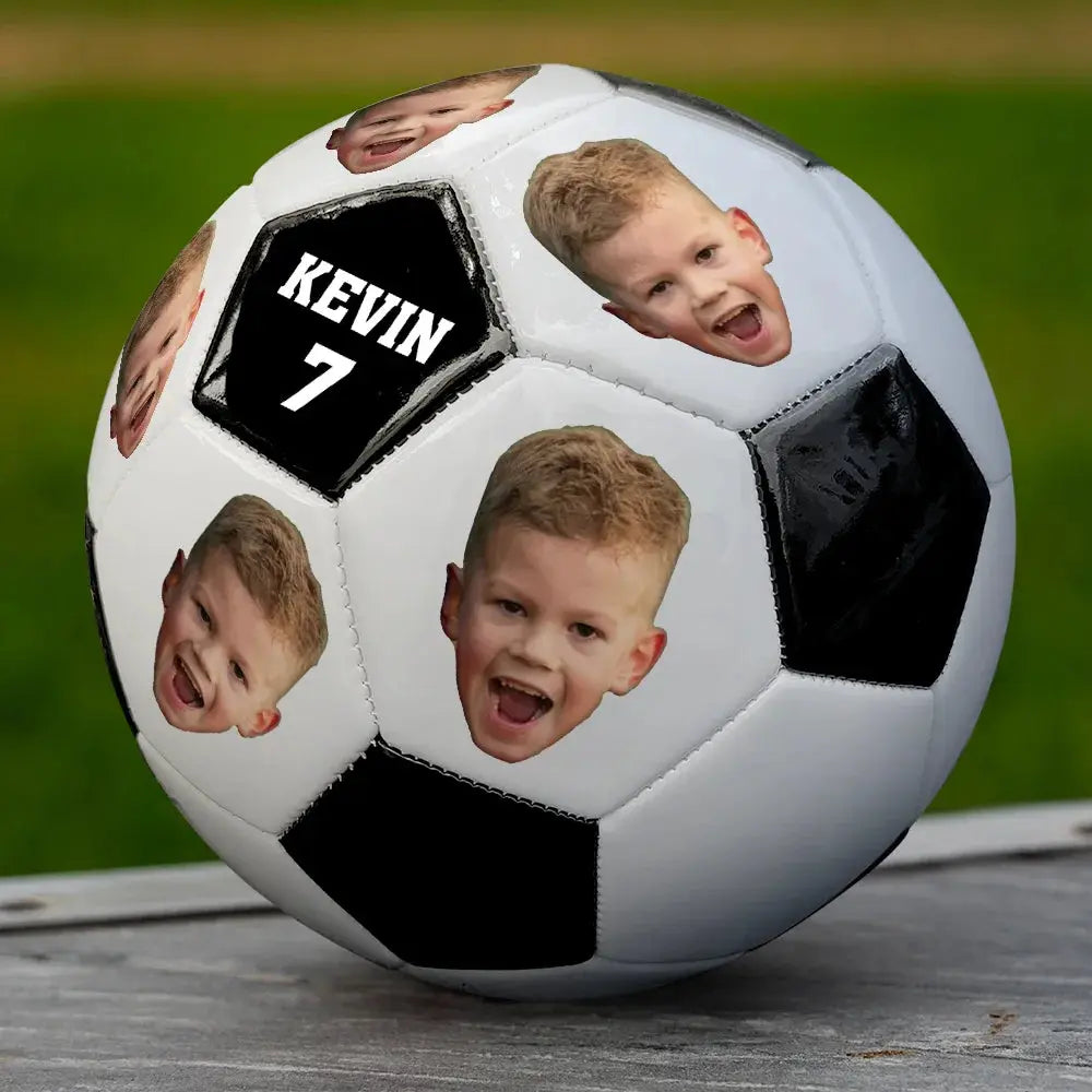 Custom Photo Face Cut Soccer Players Football Players - Personalized Soccer Ball Soccer Ball The Next Custom Gift