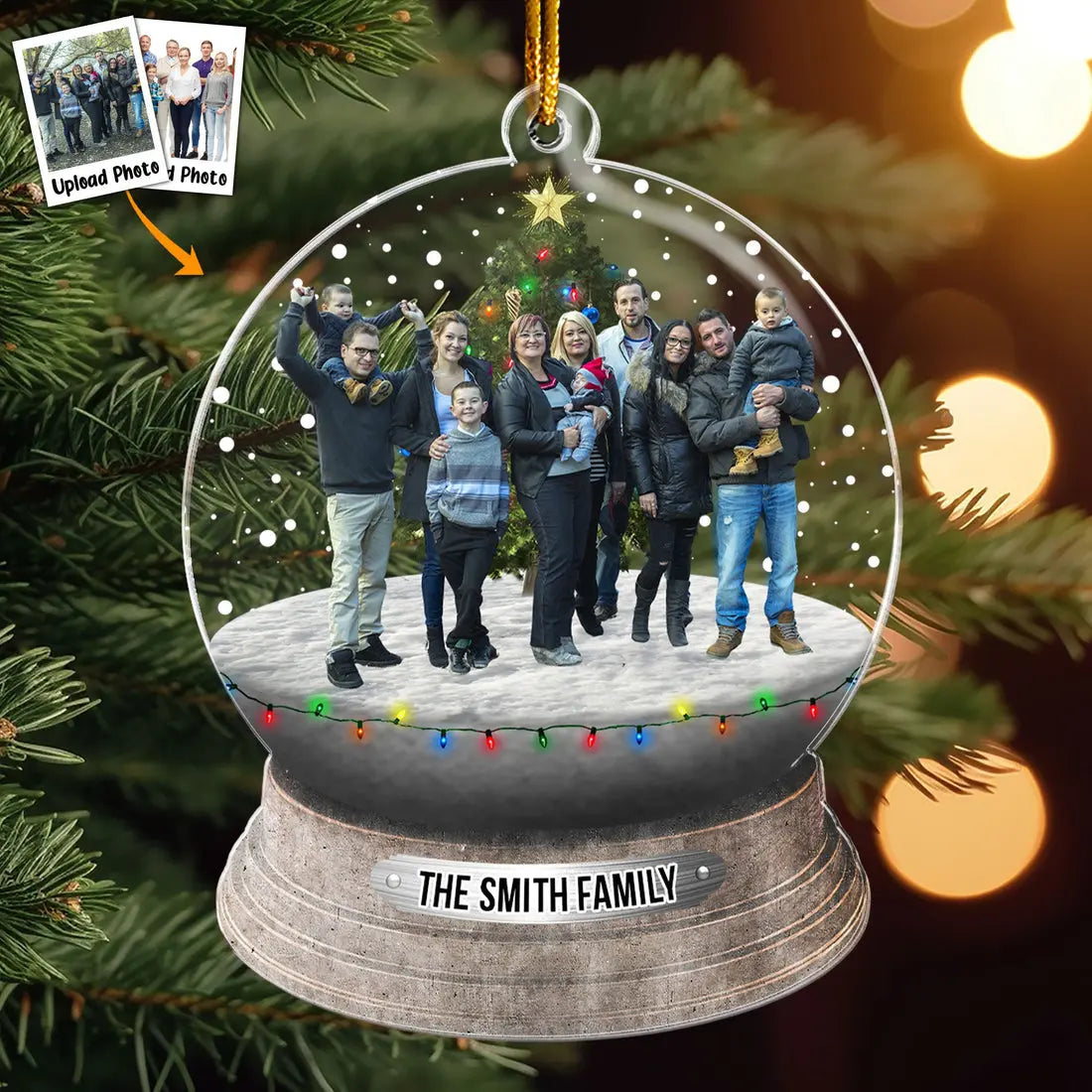 Custom Photo Family, Friends - Personalized Family Photo Ornament ornament The Next Custom Gift