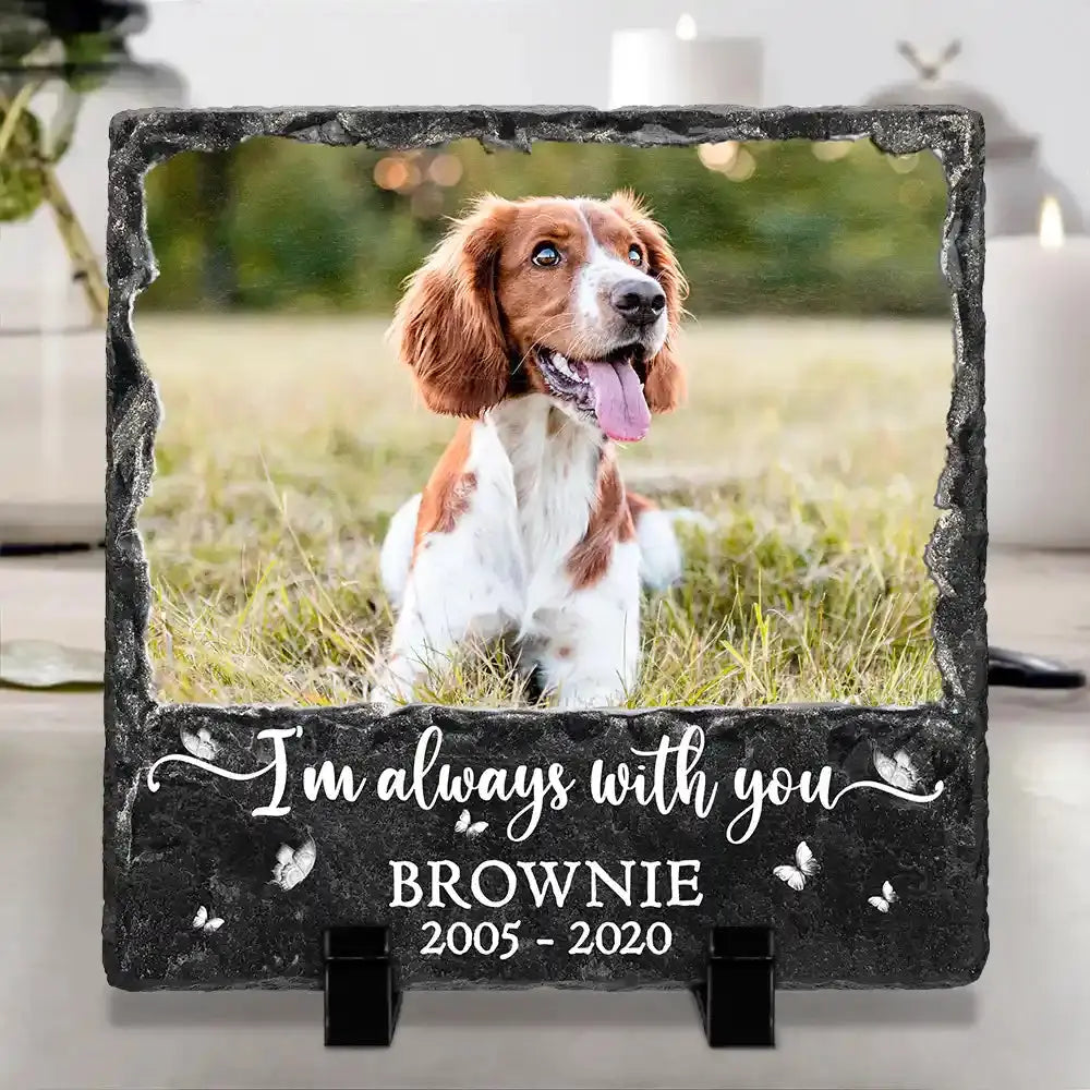 Custom Photo Forever In My Heart - Personalized Rectangle Memorial Garden Stone STONE The Next Custom Gift