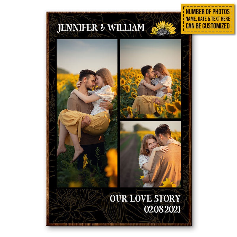 Custom Photo Frame Couple Our Love Story Custom Poster, Couple Gift