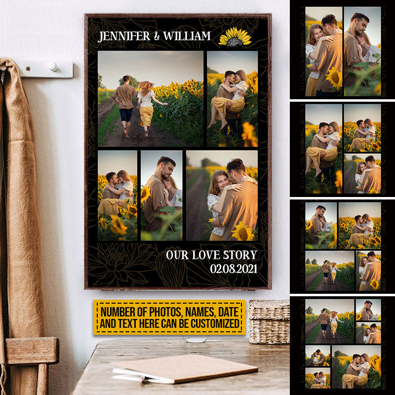 Custom Photo Frame Couple Our Love Story Custom Poster, Couple Gift