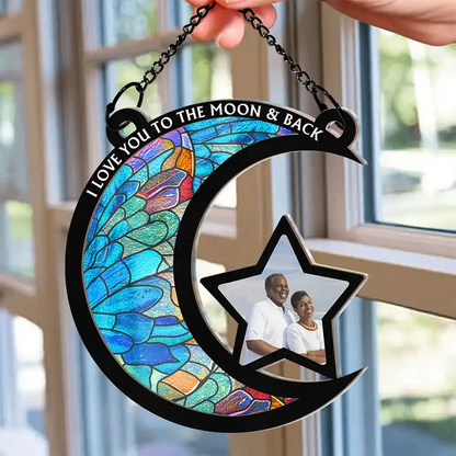 Custom Photo From Our First Kiss Till Our Last Breath - Personalized Window Hanging Suncatcher Ornament Hanging Suncatcher Ornament The Next Custom Gift