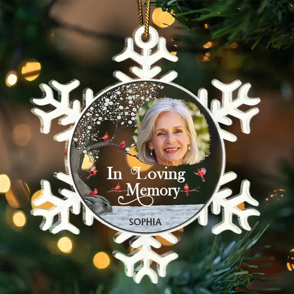 Custom Photo I Am Always With You Snowflake - Personalized Custom Shaped Acrylic Ornament ornament The Next Custom Gift