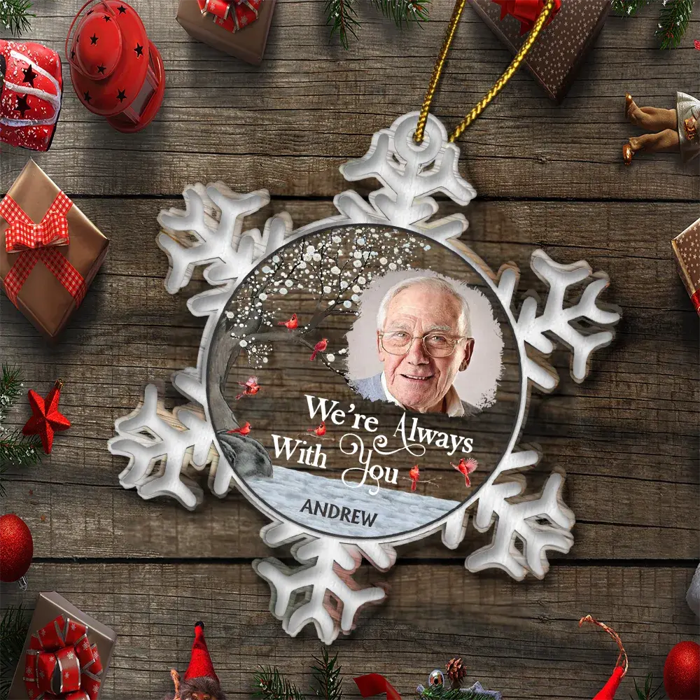 Custom Photo I Am Always With You Snowflake - Personalized Custom Shaped Acrylic Ornament ornament The Next Custom Gift