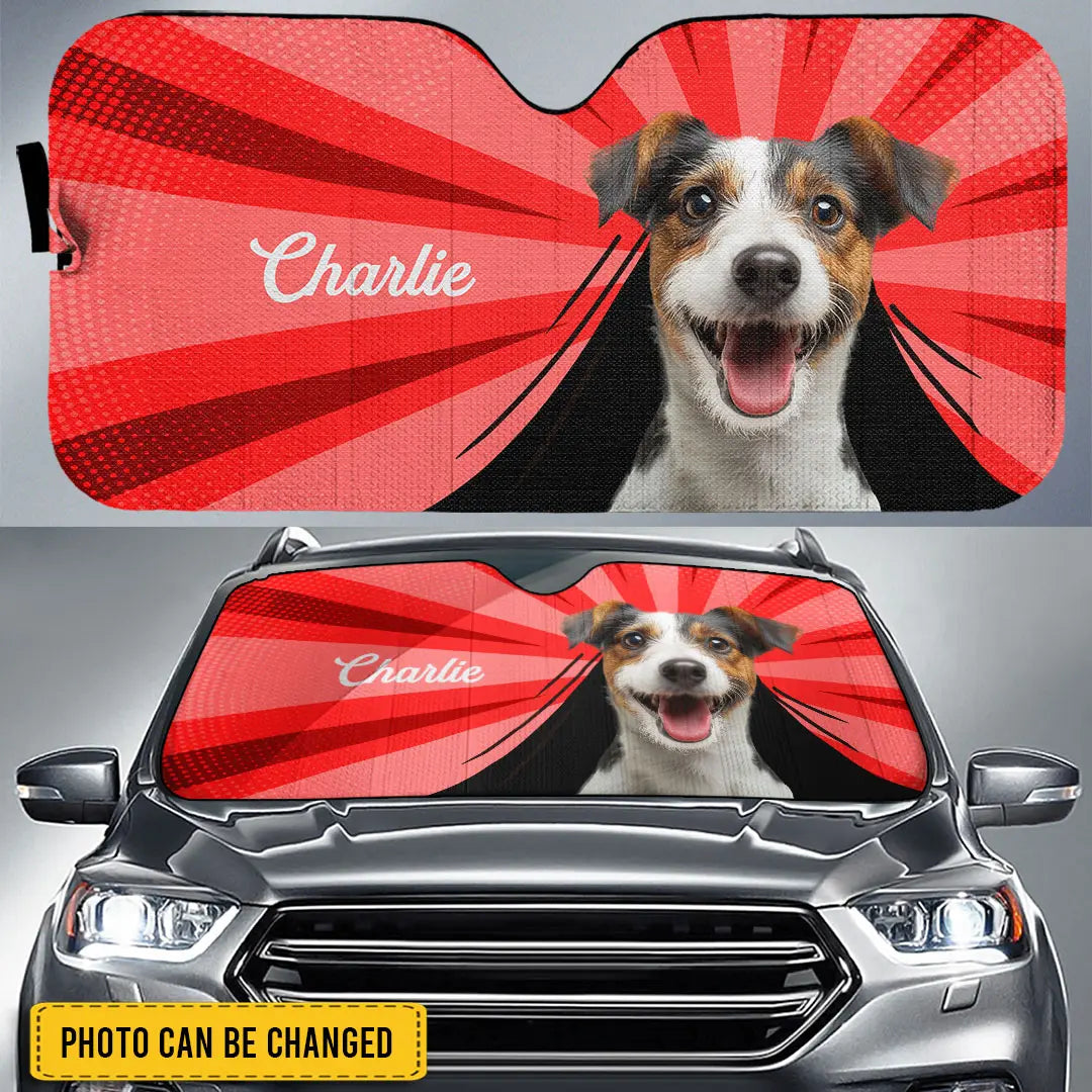 Custom Photo I Can Feel The Heat Of This Summer - Dog & Cat Personalized Custom Auto Windshield Sunshade, Car Window Protector - Summer Vacation Gift For Pet Owners, Pet Lovers Sunshade The Next Custom Gift