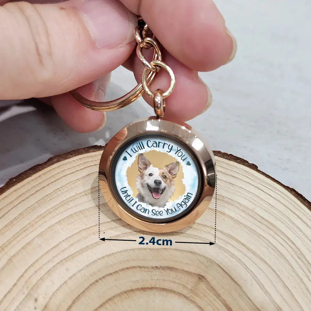 Custom Photo I Will Carry You Pet Memorial - Personalized Keepsake Keychain Keychain The Next Custom Gift