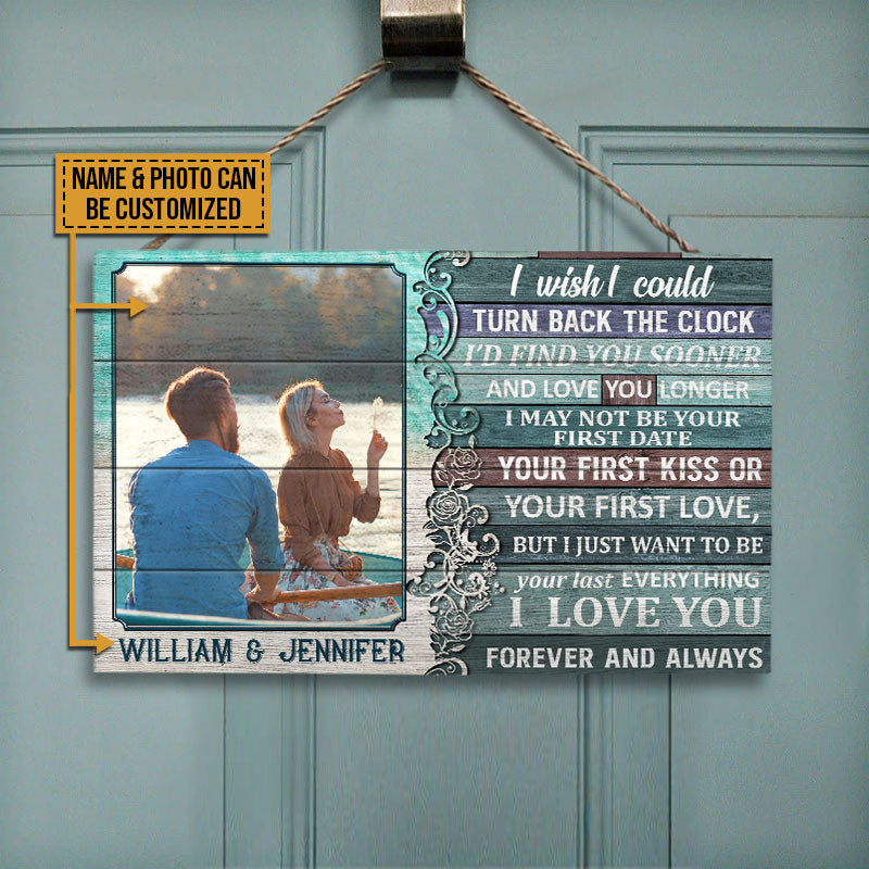 Custom Photo I Wish Custom Wood Rectangle Anniversary, Wall Pictures, Wall Art, Wall Decor