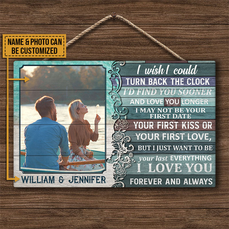 Custom Photo I Wish Custom Wood Rectangle Anniversary, Wall Pictures, Wall Art, Wall Decor