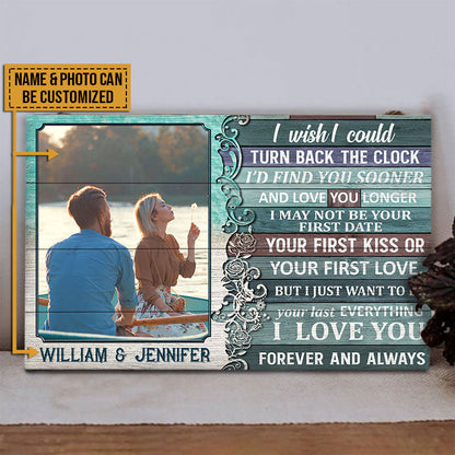 Custom Photo I Wish Custom Wood Rectangle Anniversary, Wall Pictures, Wall Art, Wall Decor